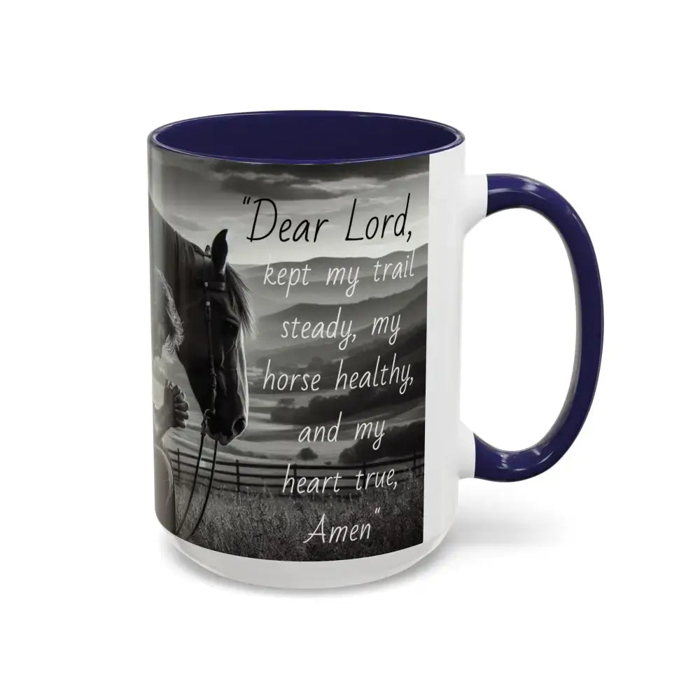 Praying Cowboy Inspirational Coffee Mug Rustic Kitchen Decor Western Theme Mug 15oz - Mug