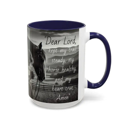Praying Cowboy Inspirational Coffee Mug Rustic Kitchen Decor Western Theme Mug 15oz - Mug