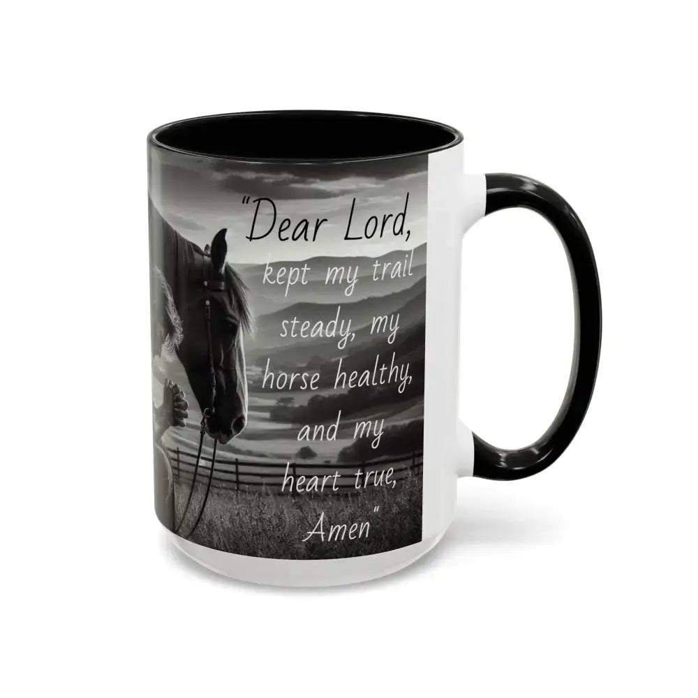 Praying Cowboy Inspirational Coffee Mug Rustic Kitchen Decor Western Theme Mug 15oz - Mug