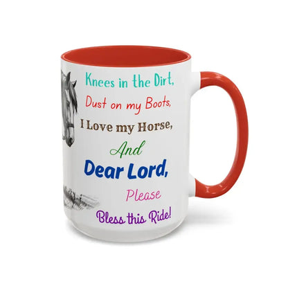 Praying Cowgirl Horse Love Inspirational Coffee Mug Rustic Western and Country Kitchen Decor 15oz - Mugs