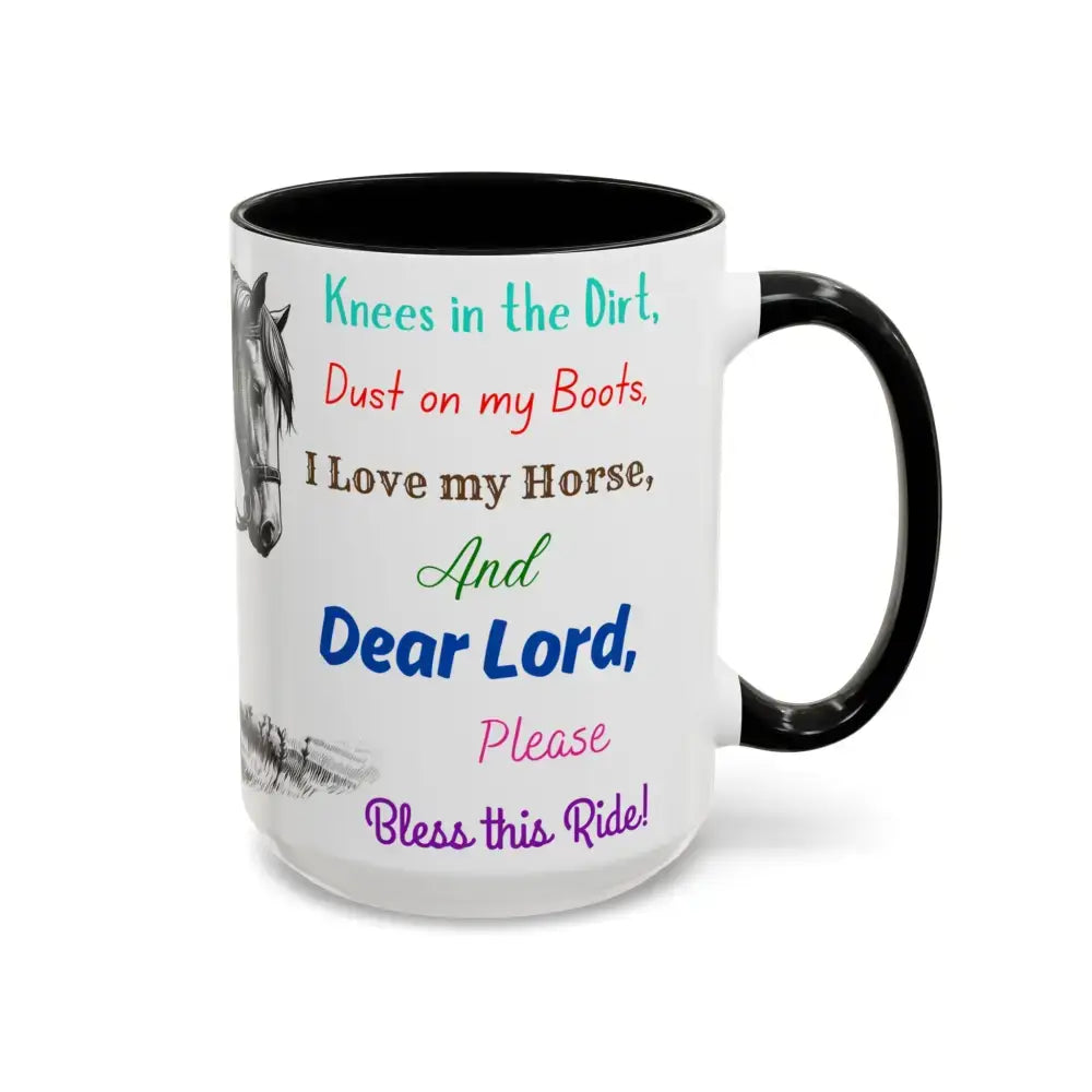 Praying Cowgirl Horse Love Inspirational Coffee Mug Rustic Western and Country Kitchen Decor 15oz - Mugs