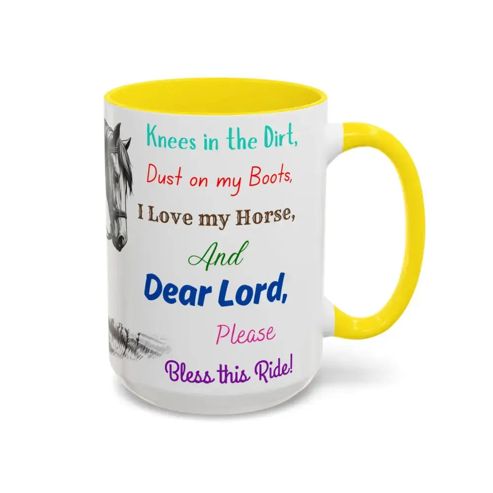 Praying Cowgirl Horse Love Inspirational Coffee Mug Rustic Western and Country Kitchen Decor 15oz - Mugs