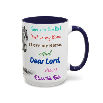 Praying Cowgirl Horse Love Inspirational Coffee Mug Rustic Western and Country Kitchen Decor 15oz - Mugs