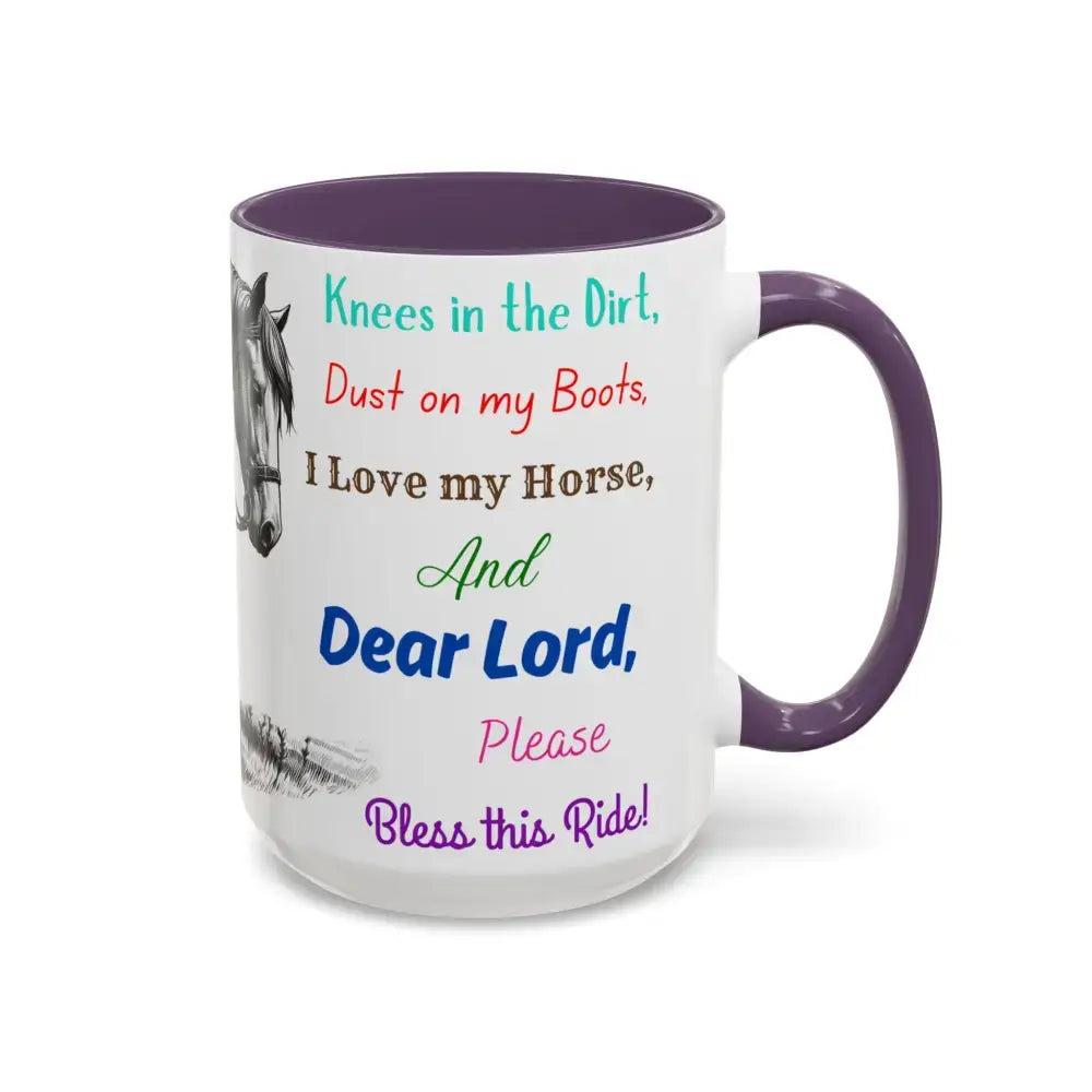 Praying Cowgirl Horse Love Inspirational Coffee Mug Rustic Western and Country Kitchen Decor 15oz - Mugs