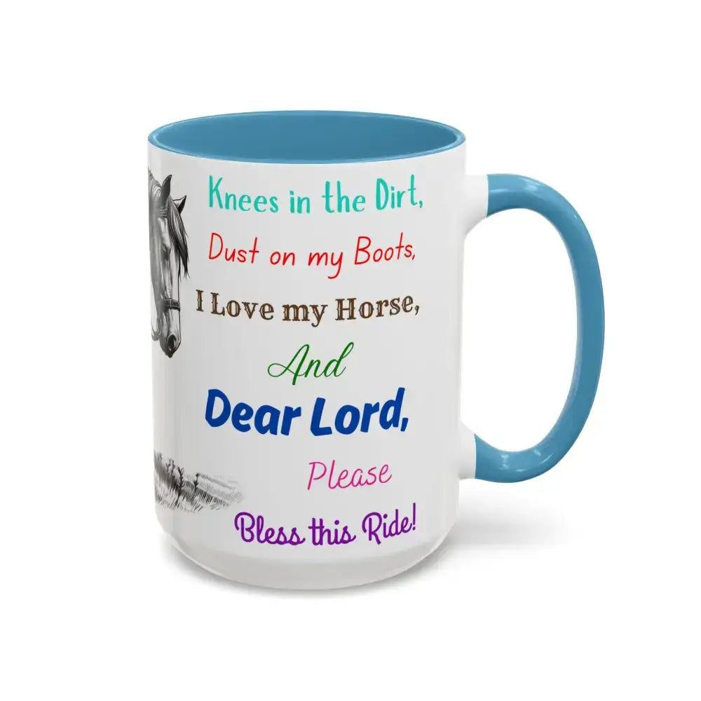 Praying Cowgirl Horse Love Inspirational Coffee Mug Rustic Western and Country Kitchen Decor 15oz - Mugs