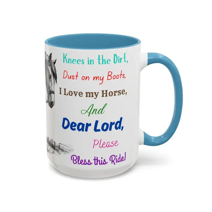 Praying Cowgirl Horse Love Inspirational Coffee Mug Rustic Western and Country Kitchen Decor 15oz - Mugs