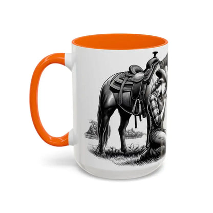 Praying Cowgirl Horse Love Inspirational Coffee Mug Rustic Western and Country Kitchen Decor 15oz - Mugs