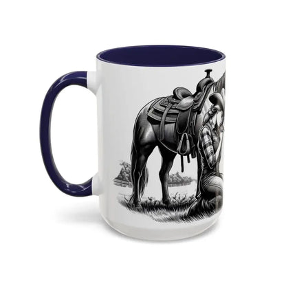 Praying Cowgirl Horse Love Inspirational Coffee Mug Rustic Western and Country Kitchen Decor 15oz - Mugs