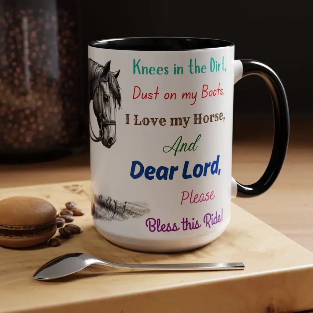 Praying Cowgirl Horse Love Inspirational Coffee Mug Rustic Western and Country Kitchen Decor 15oz - Mugs