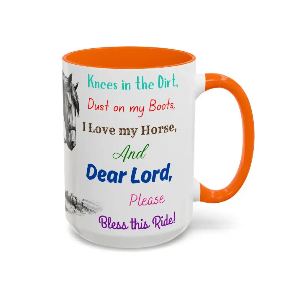 Praying Cowgirl Horse Love Inspirational Coffee Mug Rustic Western and Country Kitchen Decor 15oz - Mugs