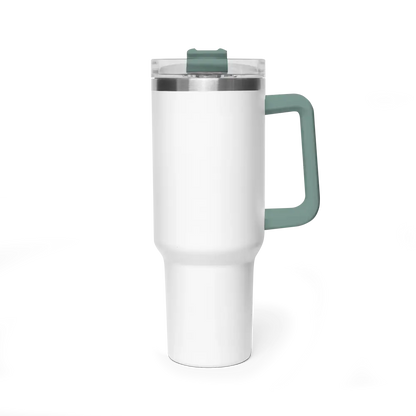 Praying Inspirational Cowboy Thermal Tumbler Stainless Steel Coffee Mug 40oz - 40oz / Grey Green - Mug