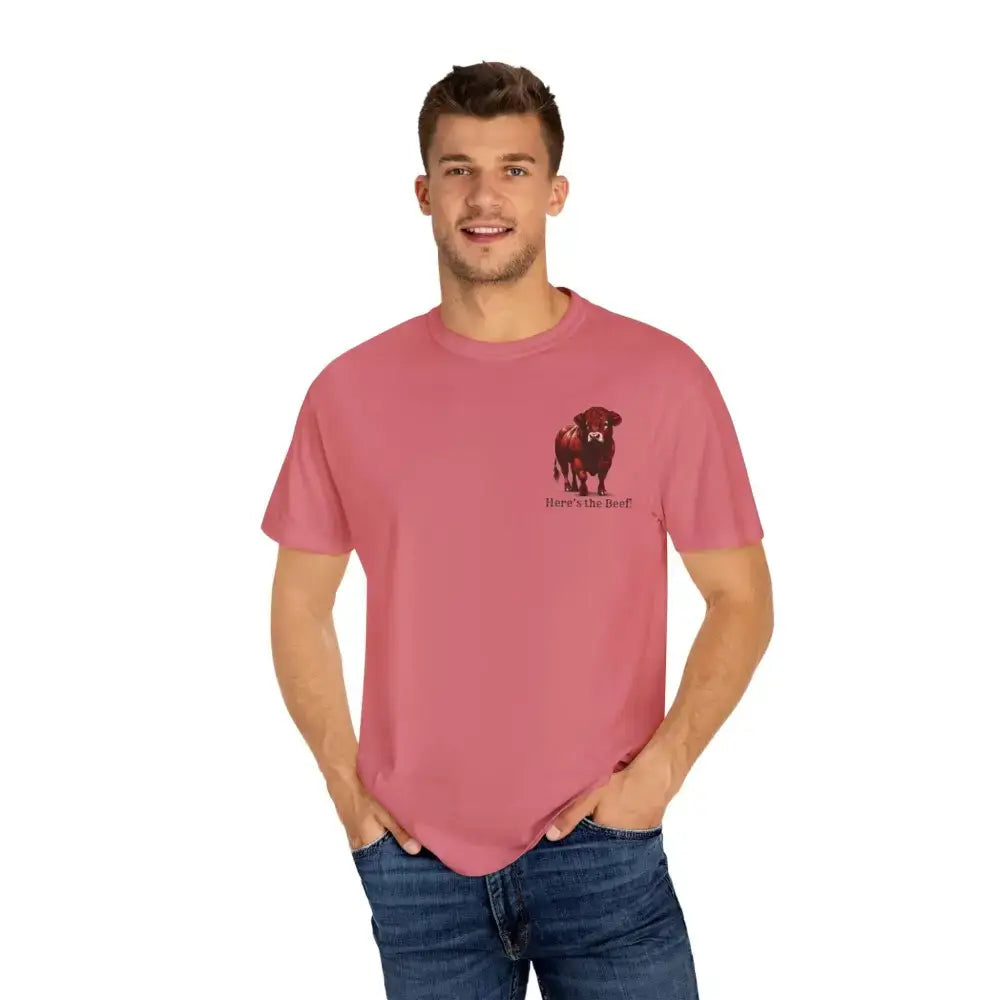 Red Angus Bull Beef T-Shirt for Farmers Ranchers Cowboys Gifts for Him Western Apparel for Men - T-Shirt