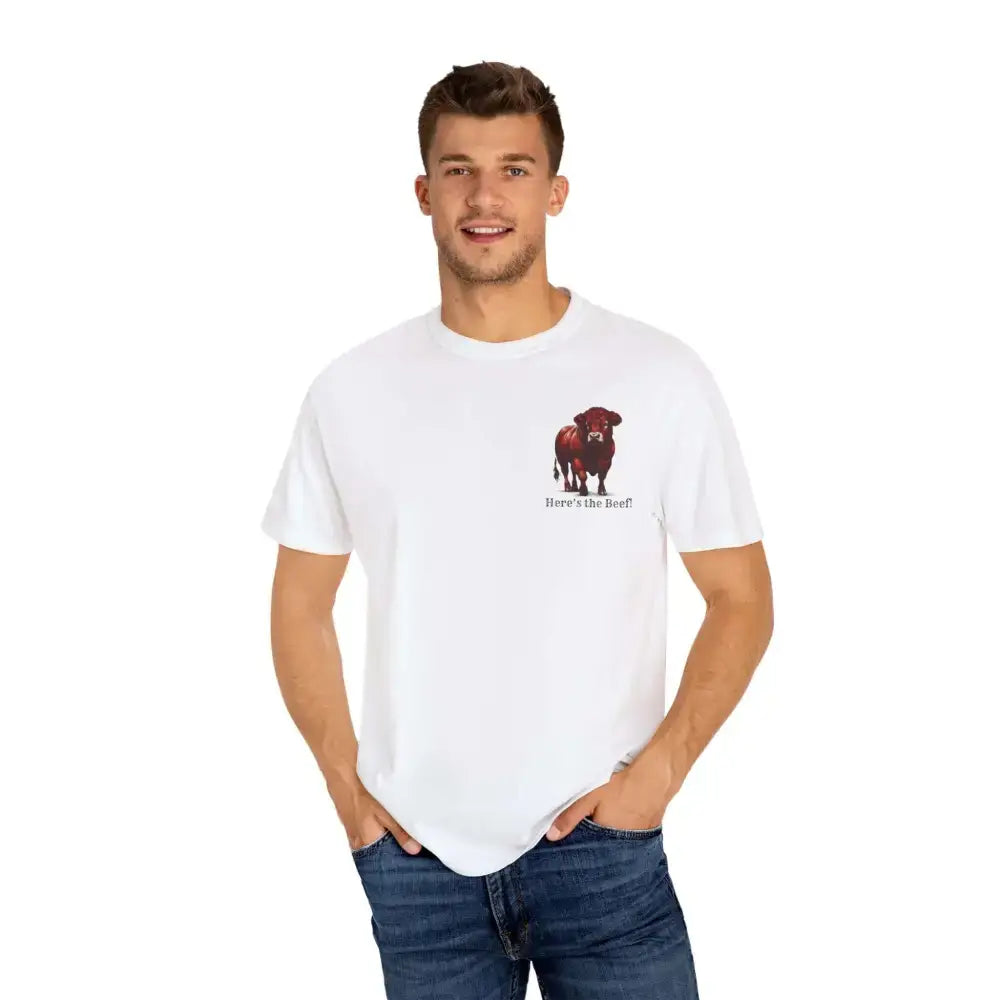 Red Angus Bull Beef T-Shirt for Farmers Ranchers Cowboys Gifts for Him Western Apparel for Men - T-Shirt