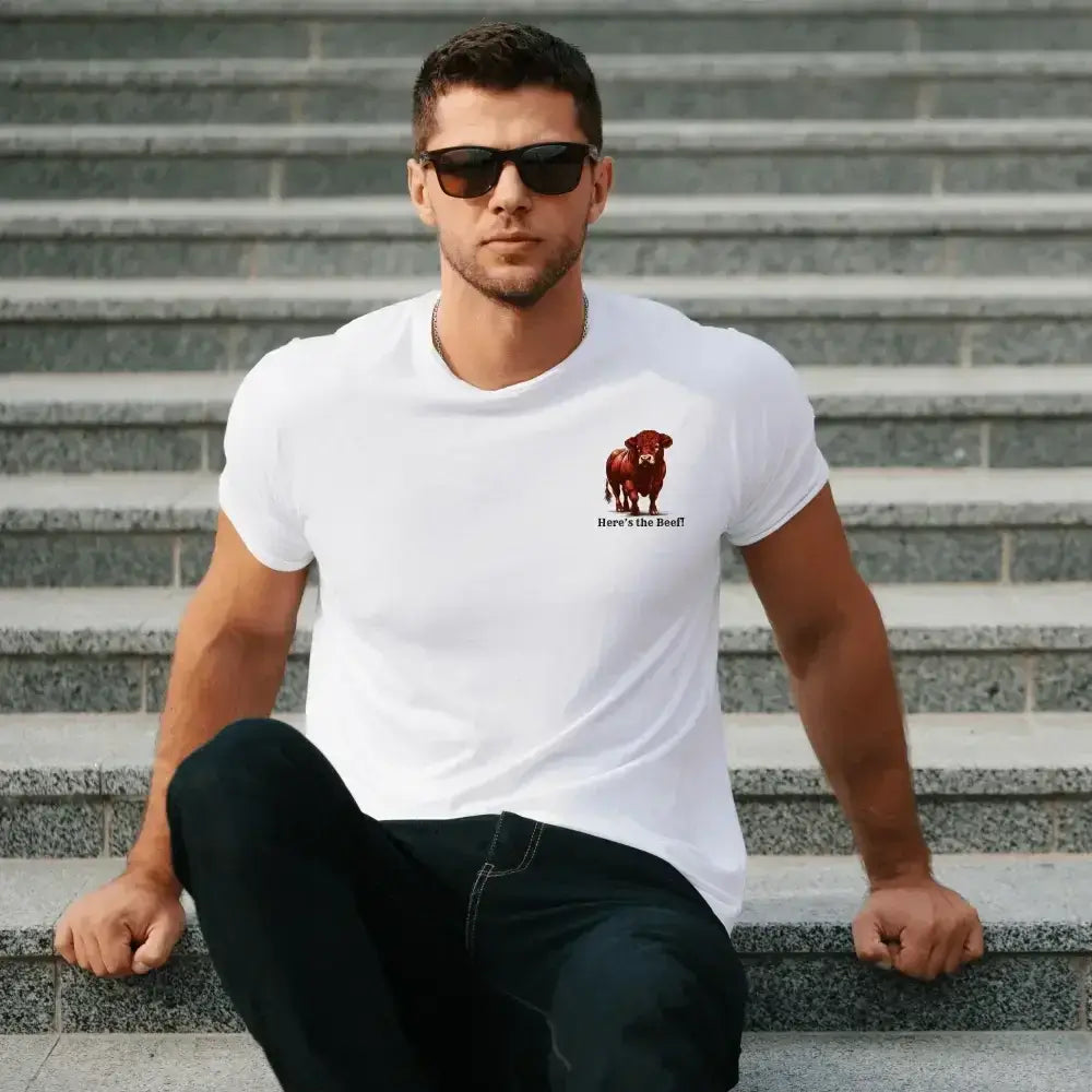 Red Angus Bull Beef T-Shirt for Ranchers, Western Apparel for Men - The Best New Thing