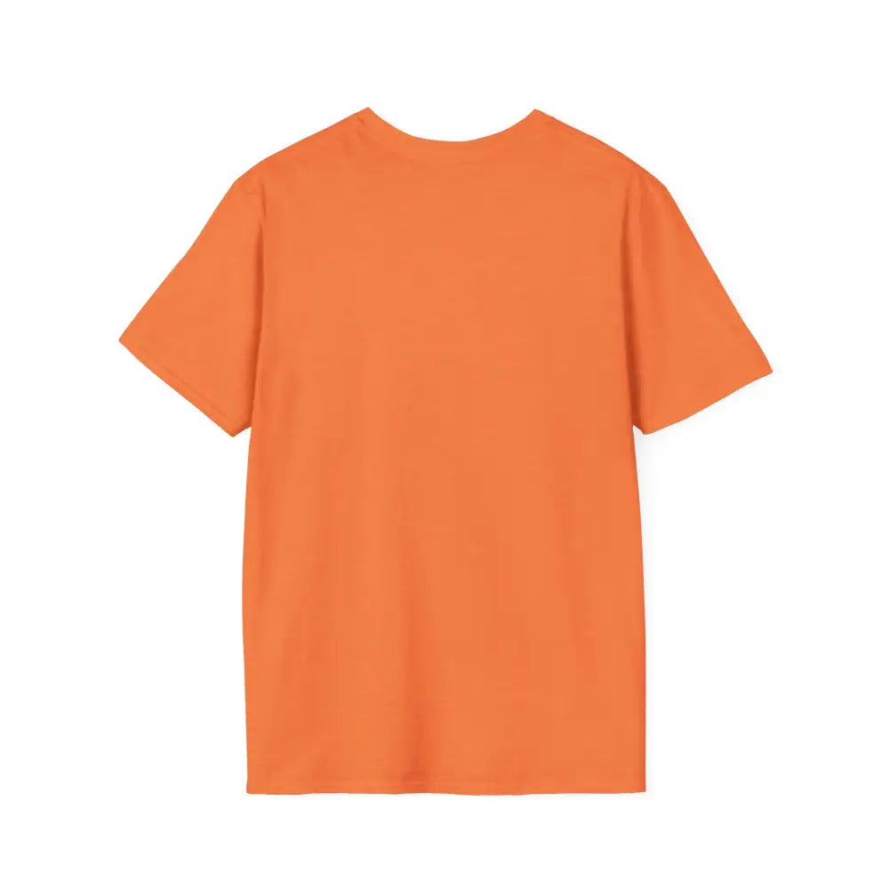 Back view of a Reining Horse T-Shirt in vibrant orange color, perfect for Western horse apparel and horse trainers.