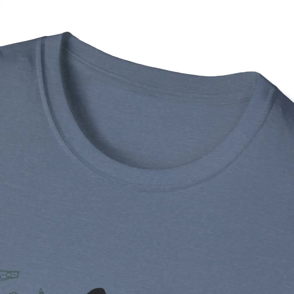 Reining Horse T-Shirt close-up of the neckline, showcasing the soft and durable fabric of the Western horse apparel.