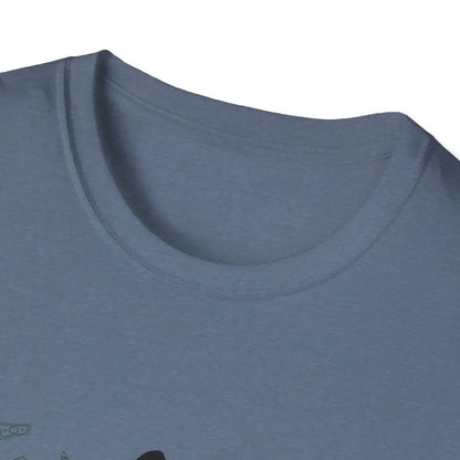 Reining Horse T-Shirt close-up of the neckline, showcasing the soft and durable fabric of the Western horse apparel.
