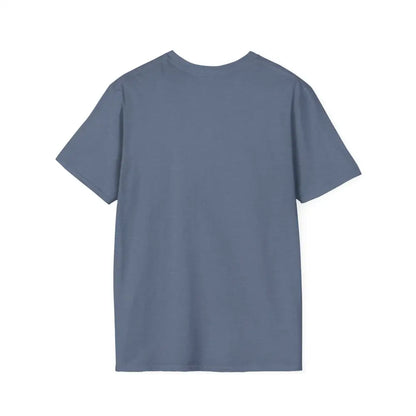 Reining Horse T-Shirt back view in blue, perfect for casual wear and horse riding events.
