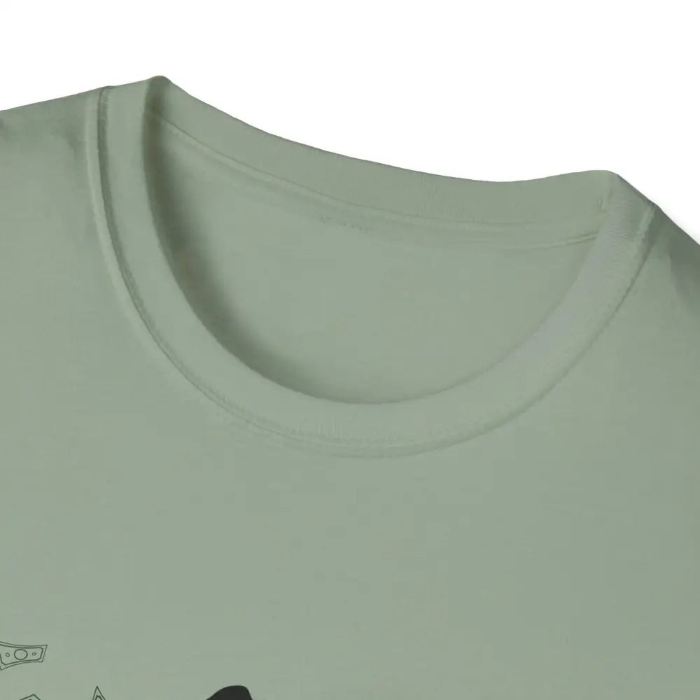 Reining Horse T-Shirt close-up of the collar, showcasing soft fabric and humorous design for horse trainers.