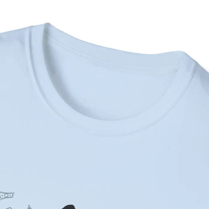 Reining Horse T-Shirt collar detail, showcasing soft fabric and quality craftsmanship for horse trainers.