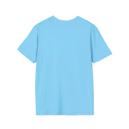 Reining Horse T-Shirt back view, blue color, soft fabric, perfect for casual wear and horse events.