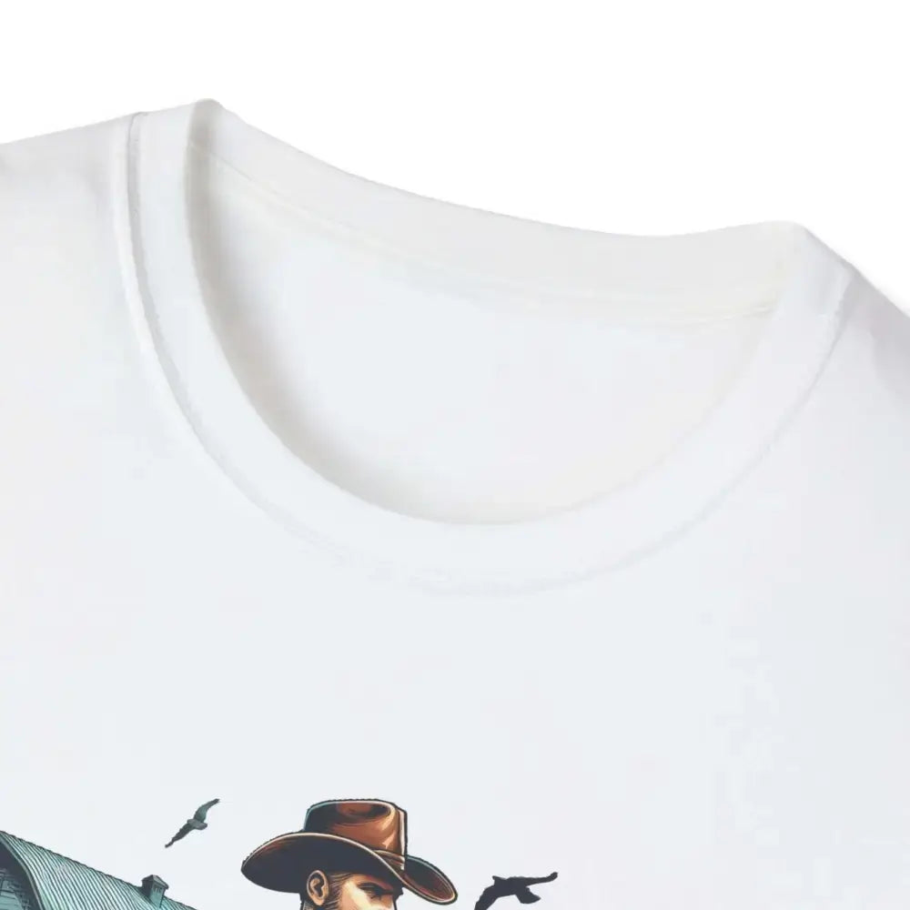 Rustic Farmer T-Shirt with Cattle Gift for Men Cowboy T-Shirt Western Wear for Men - T-Shirt