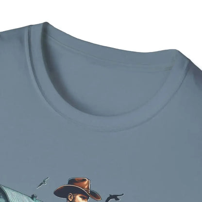 Rustic Farmer T-Shirt with Cattle Gift for Men Cowboy T-Shirt Western Wear for Men - T-Shirt