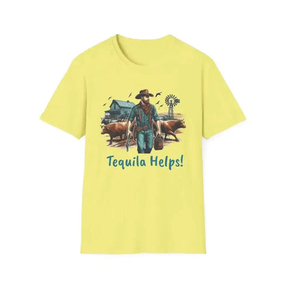 Rustic Farmer T-Shirt with Cattle, Gift for Men, Cowboy T-Shirt - The Best New Thing