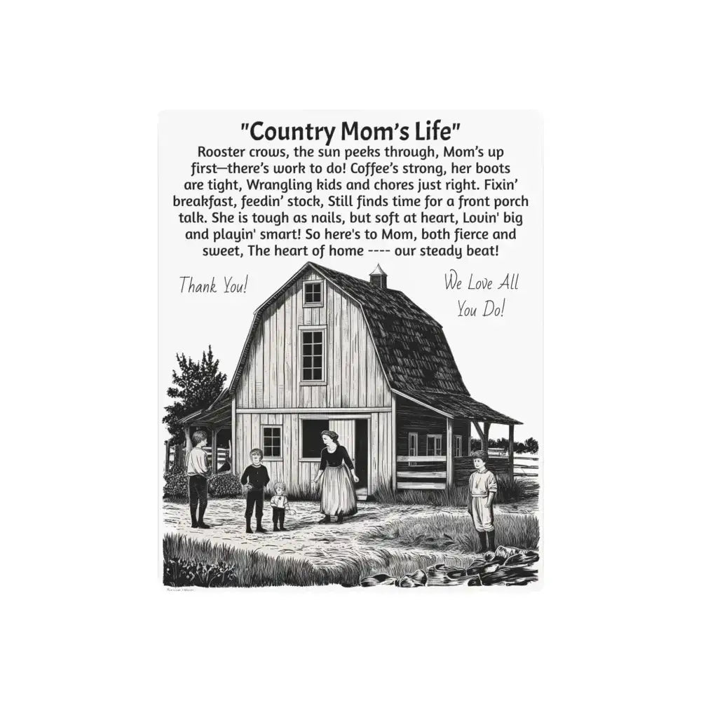 Rustic Farmhouse Metal Sign for Mother's Day, Country Mom's Life Decor - The Best New Thing