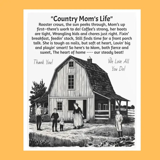 Rustic Farmhouse Metal Sign for Mother's Day, Country Mom's Life Decor - The Best New Thing