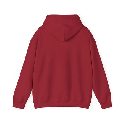 Back view of a red Party Hoodie, featuring a cozy design perfect for tailgate parties and cool farm evenings.