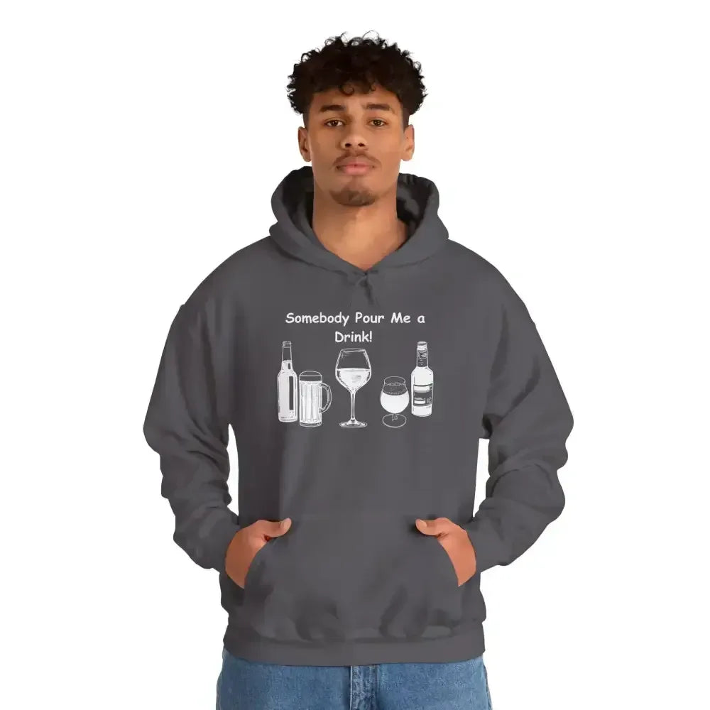 Party Hoodie with fun drink graphic, perfect for parties and casual outings.
