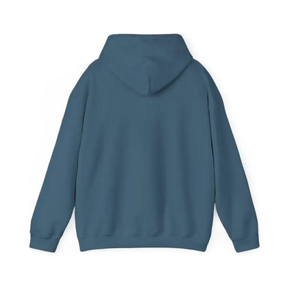 Back view of the Party Hoodie in a cool blue color, perfect for tailgate parties and farm evenings.