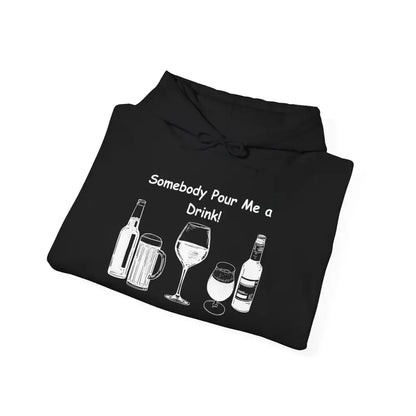 Party Hoodie featuring humorous drink graphics, perfect for fun gatherings and chill evenings.
