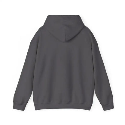 Back view of a gray Party Hoodie, showcasing the hood and relaxed fit design.