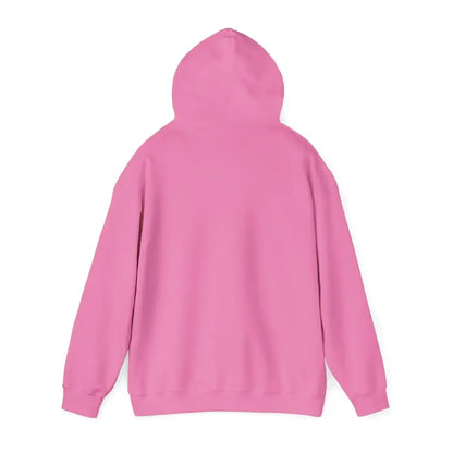 Back view of a pink Party Hoodie, perfect for cool farm evenings and fun tailgate parties.