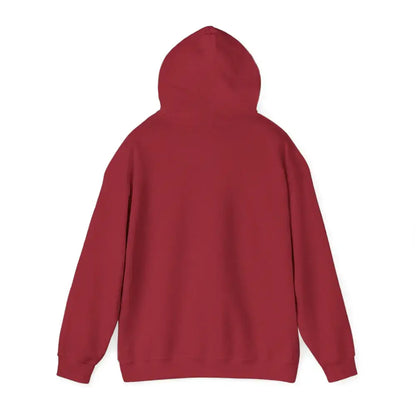 Back view of the Party Hoodie in a rich burgundy color, showcasing its cozy design and hood.