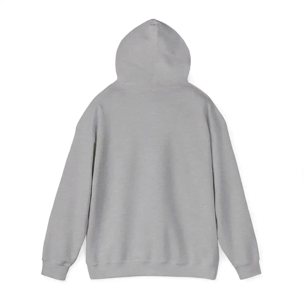 Back view of a unisex Party Hoodie in gray, showcasing its cozy design and versatile style for cool weather.