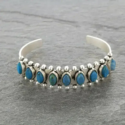 Western Turquoise Bracelet Tibet Bohemian Cuff Jewelry - The Best New Thing