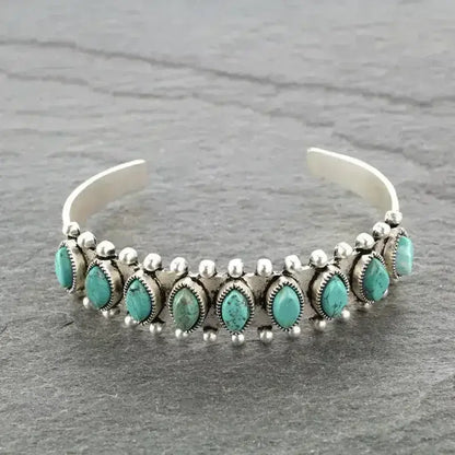 Western Turquoise Bracelet Tibet Bohemian Cuff Jewelry - The Best New Thing