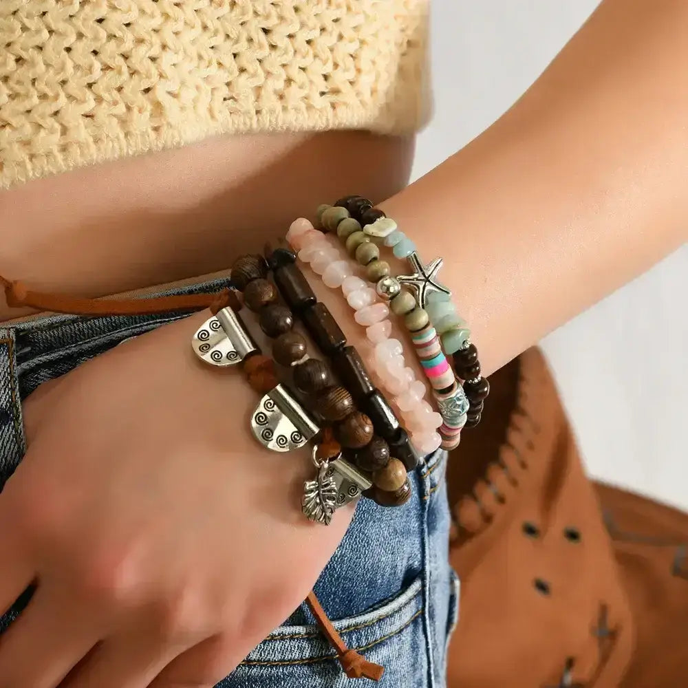 Western Fashion Country Charm Bangle Bracelets Country Style Jewelry - 6pcs style 10 - Jewelry