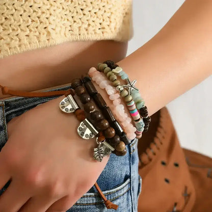 Western Fashion Country Charm Bangle Bracelets Country Style Jewelry - 6pcs style 10 - Jewelry
