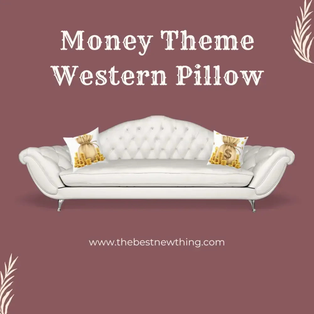 Western Gold Pillow, Country Gold Coins Pillow, Money Theme Pillow - The Best New Thing