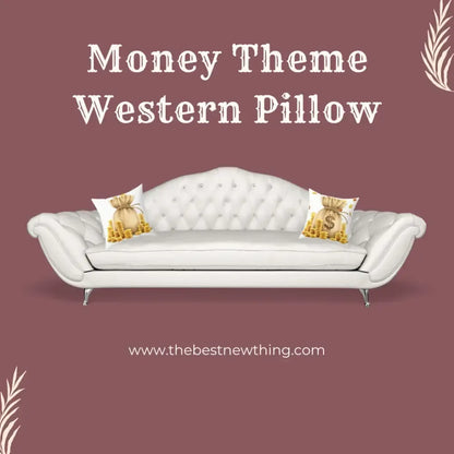 Western Gold Pillow, Country Gold Coins Pillow, Money Theme Pillow - The Best New Thing