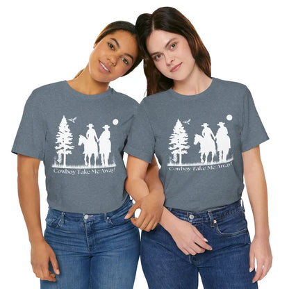 Western T-Shirt Couples Tee Country Style Women Short Sleeve Shirt Horse Lover Shirt - T-Shirt