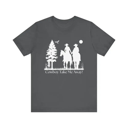 Western T-Shirt Couples Tee Country Style Women Short Sleeve Shirt Horse Lover Shirt - Asphalt / XS - T-Shirt