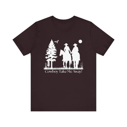 Western T-Shirt Couples Tee Country Style Women Short Sleeve Shirt Horse Lover Shirt - Oxblood Black / XS - T-Shirt
