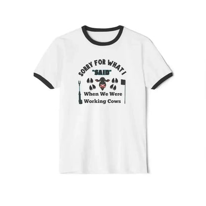 Working Cow's Funny T-Shirt, Apology Humor Tee, Farmer Apparel - The Best New Thing
