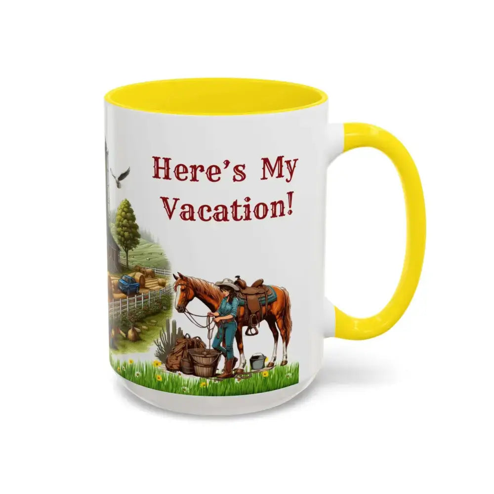 Working Farmer Coffee Mug Here’s My Vacation - Mugs