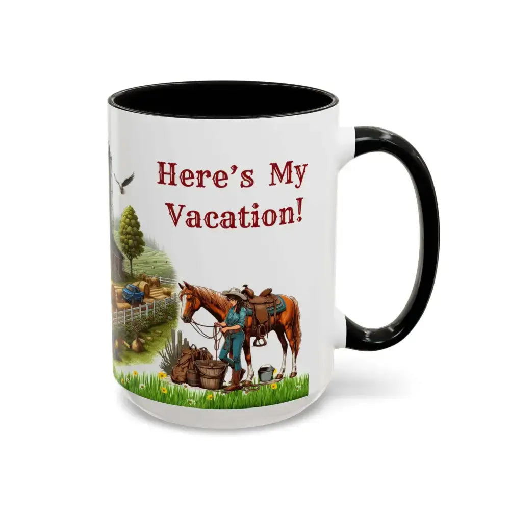 Working Farmer Coffee Mug Here’s My Vacation - Mugs